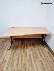 Brand New Beech Wave Desk (160cm X 100cm/80cm)