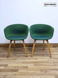 Set of 2 Dark Green Tub Chairs