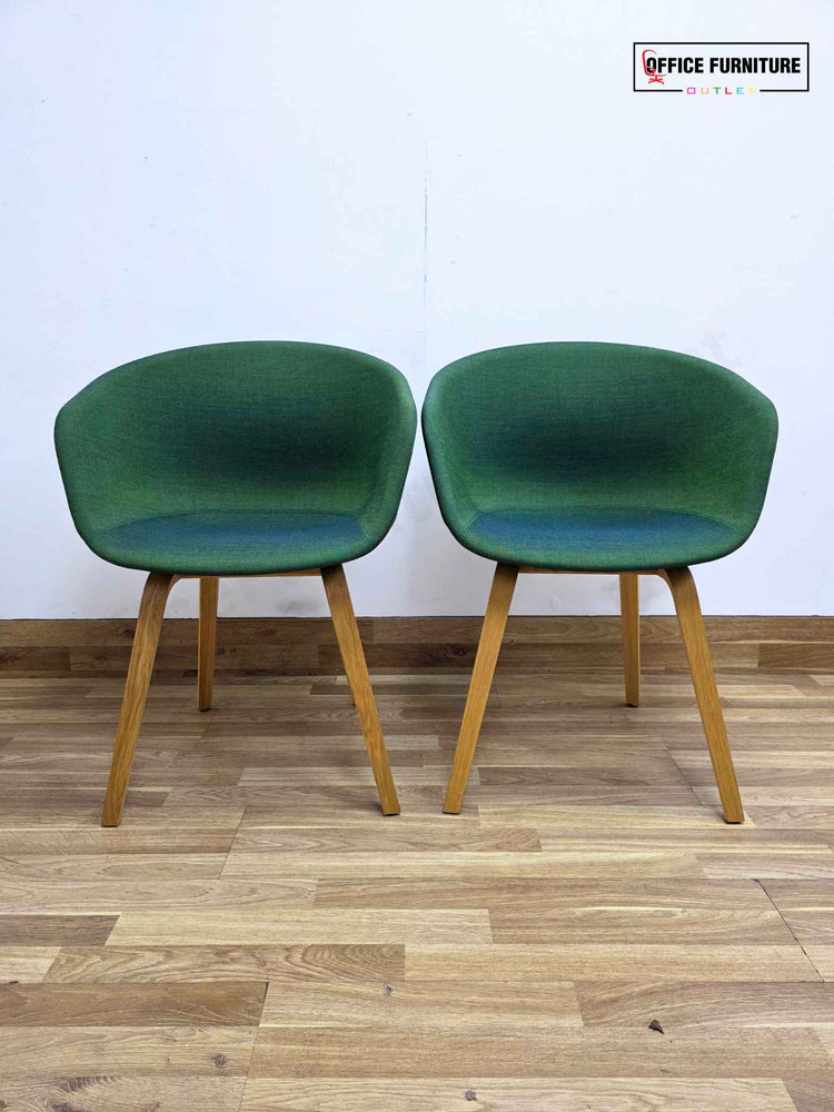 Set of 2 Dark Green Tub Chairs