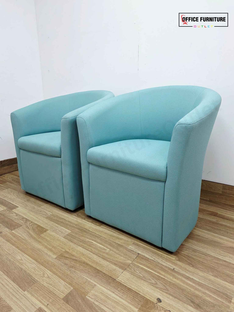 Set of 2 Tub Chairs – Light Blue