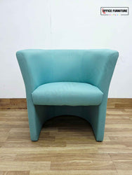 Set of Two Light Blue Tub Chairs