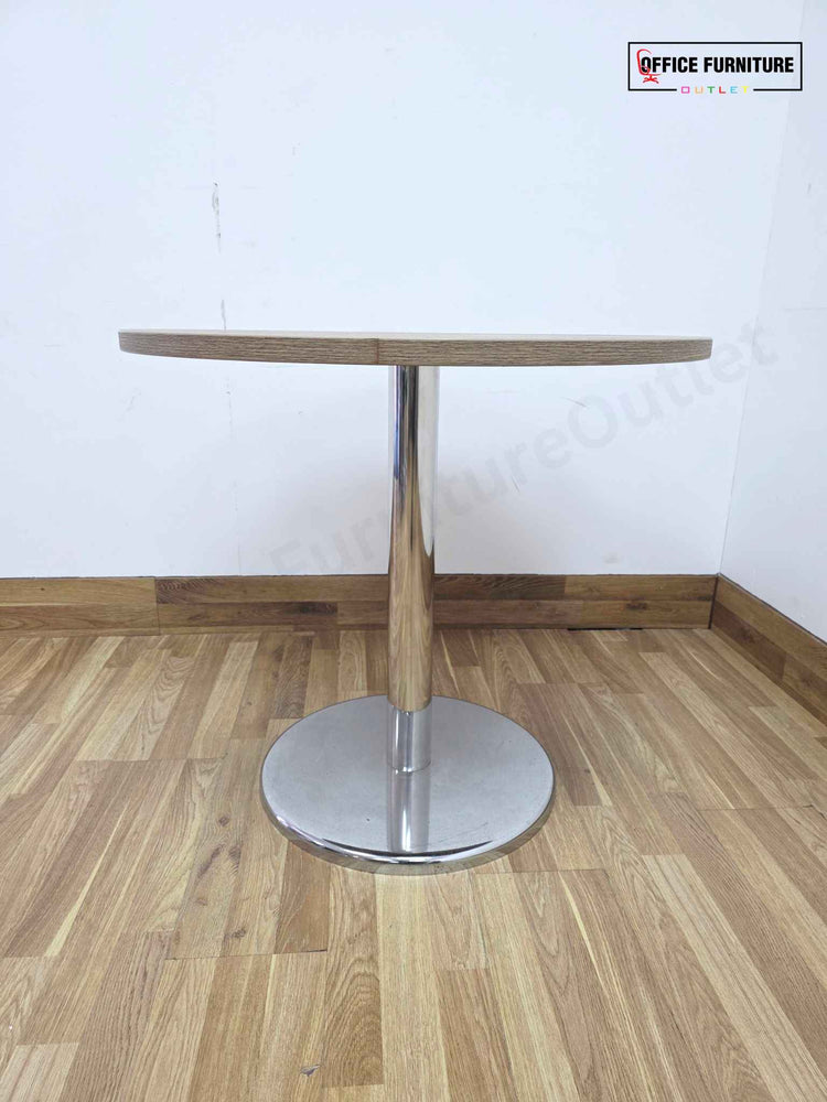 Antique Wood Round Meeting Table – 80cm (RT09)