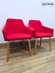 Boss Design Toto High Back Chair - Set of Two - Red