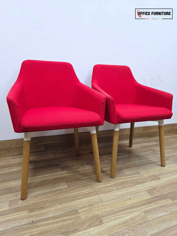 Boss Design Toto High Back Chair - Set of Two - Red