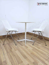 White Round Meeting Table – 70cm (RT06)