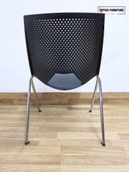 Black Strike Stackable Plastic Chair by Paolo Scagnellato