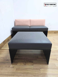 Brunner Designer 2 Seater Sofa & Pod Ottoman - Salmon Pink