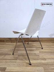 White Strike Stackable Plastic Chair by Paolo Scagnellato