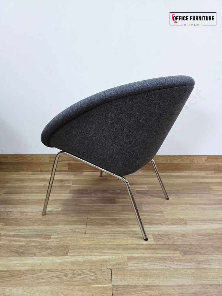 Walter Knoll 369 Armchair – Tub Chair in Grey Fabric (Pair)