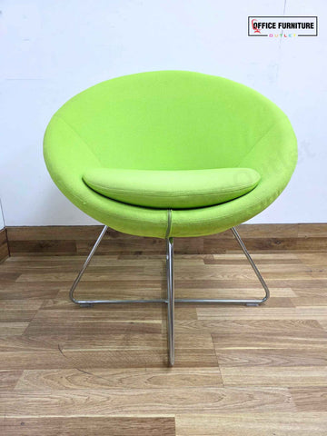 Allermuir Seating Set – Conic A630 Tub Chair & 2x Pause Mobile Low Stools (Green/Grey)