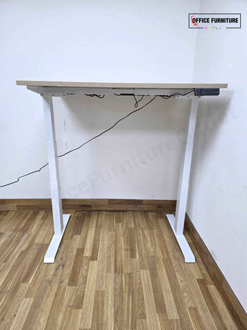 Electric Height Adjustable Office Desk (120x80cm) Light Grey Oak