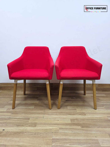 Boss Design Toto High Back Chair - Set of Two - Red