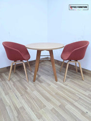 Frovi Round Oak Meeting Table (RT08)
