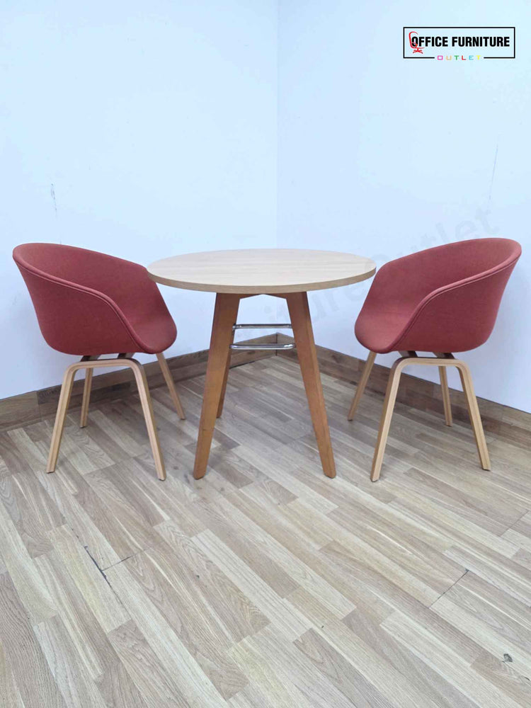 Frovi Round Oak Meeting Table (RT08)