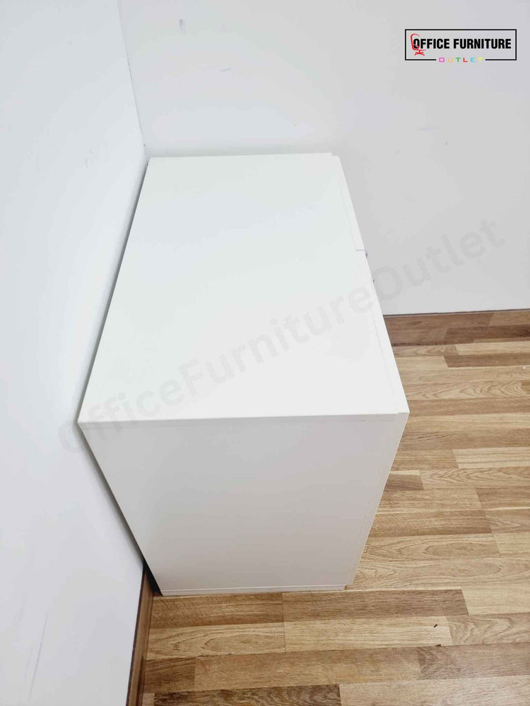 Low Level White Double Door Storage Cabinet (D)
