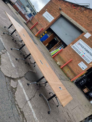 Set of Six Flip Top Tables with Fourteen Chairs