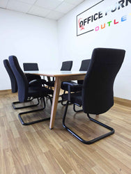 Steelcase Boardroom Table with Six Pledge Chairs