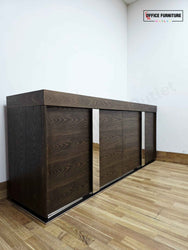 Dark Walnut Credenza Cabinet (ST49)
