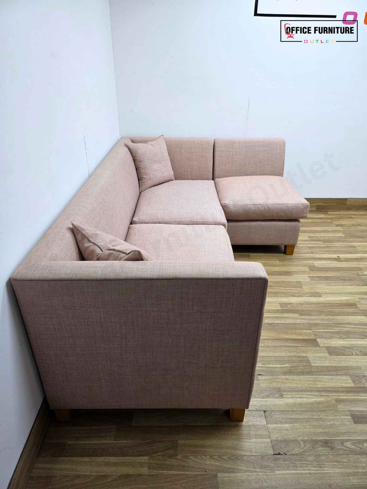 Dusty Pink Corner Sofa – Lyndon Design Office Seating UK