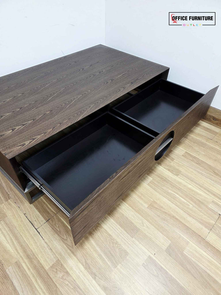 Dark Walnut Coffee Table with Storage Drawers (ST50)