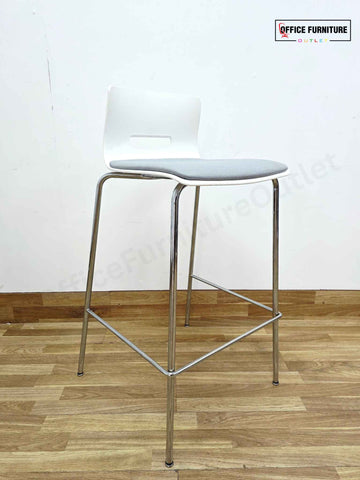 Allermuir White & Grey Bar Stool - Set of 3