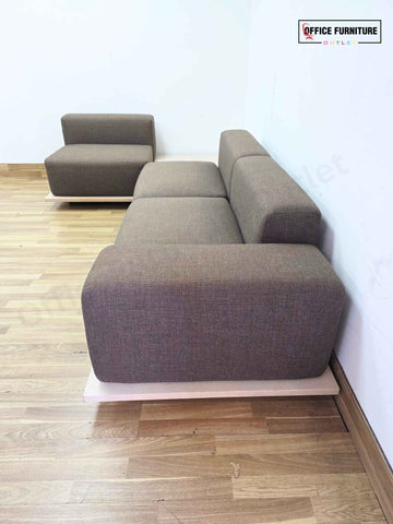 Offecct Left-Hand Corner Reception Sofa with Built-In Coffee Table