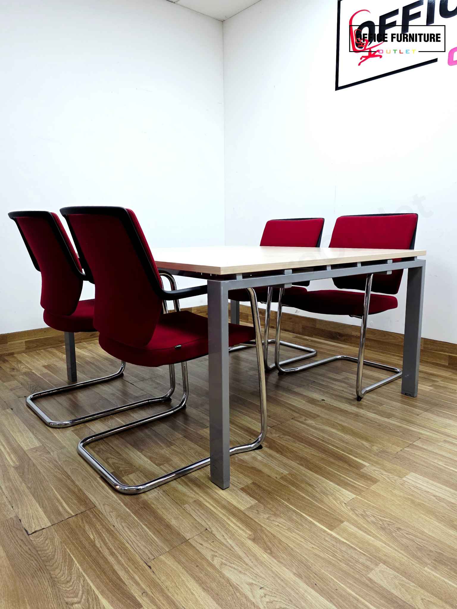 Four Person Meeting Table with Sedus Chairs