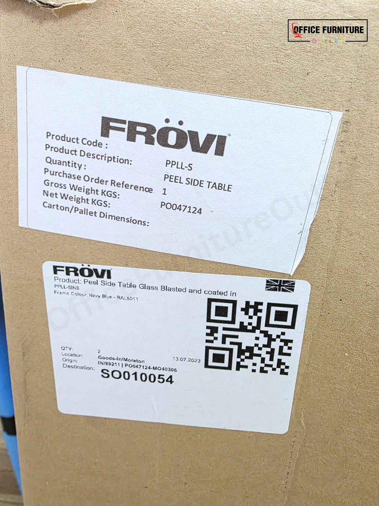 Frovi Peel Side Table – Navy Blue Designer Occasional Table