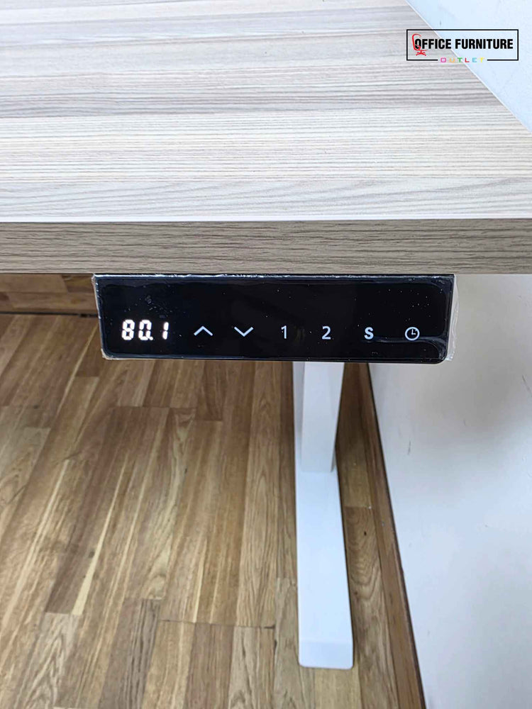 Electric Height Adjustable Desk 120x80cm – Light Grey Oak