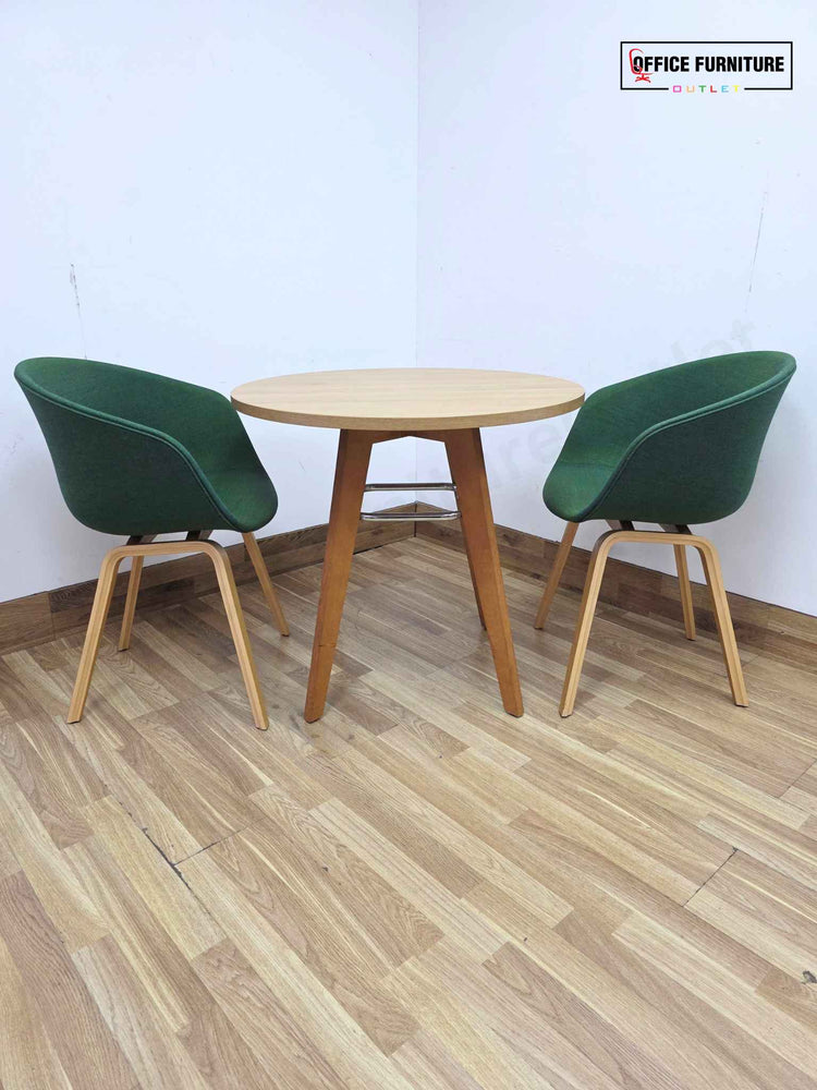Frovi Round Oak Meeting Table (RT08)