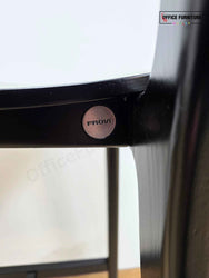 Frovi Scandi Bar Stools – All Black Solid Wood Bar Seating (Set of 2)