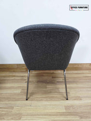 Walter Knoll 369 Armchair – Tub Chair in Grey Fabric (Pair)