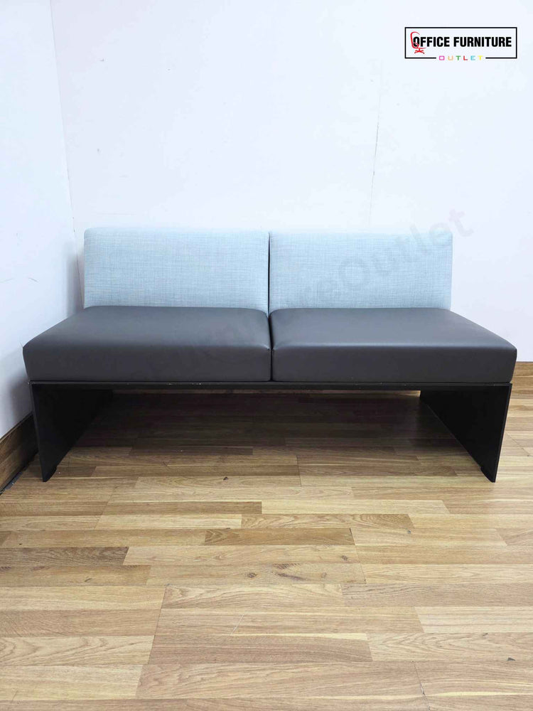 Brunner Designer 2 Seater Sofa & Pod Ottoman - Light Blue