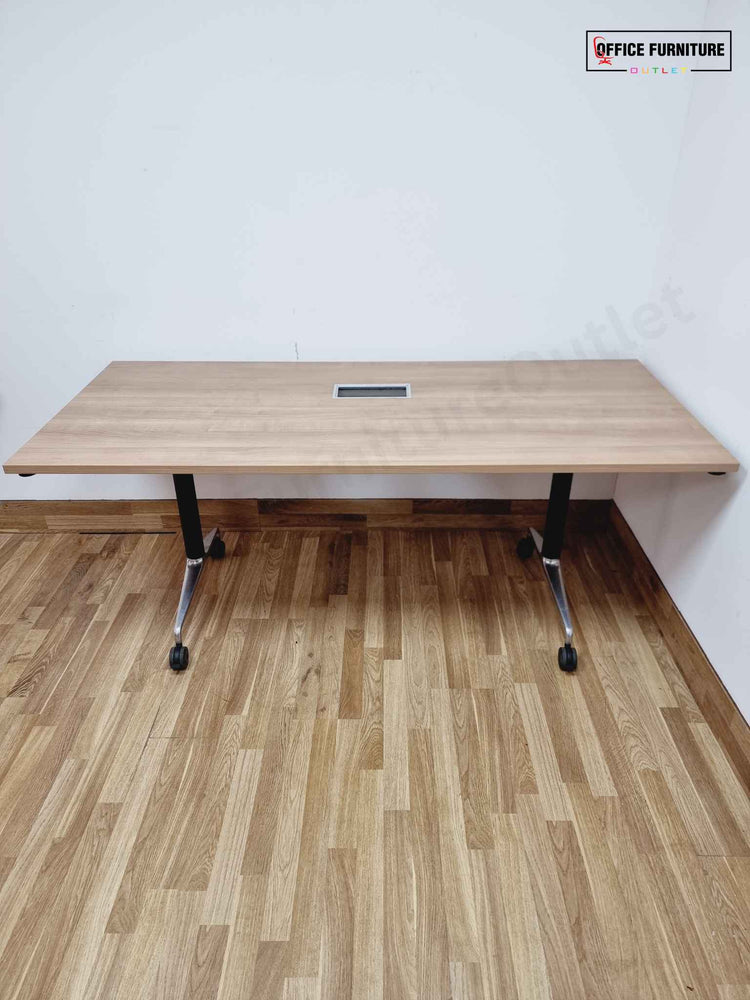 Set of Six Flip Top Tables with Fourteen Chairs