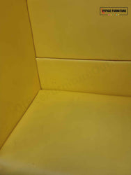 Bright Yellow Faux Leather Seating Booth – Set of 2