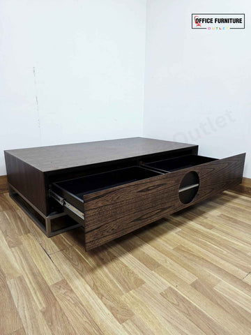 Dark Walnut Coffee Table with Storage Drawers (ST50)