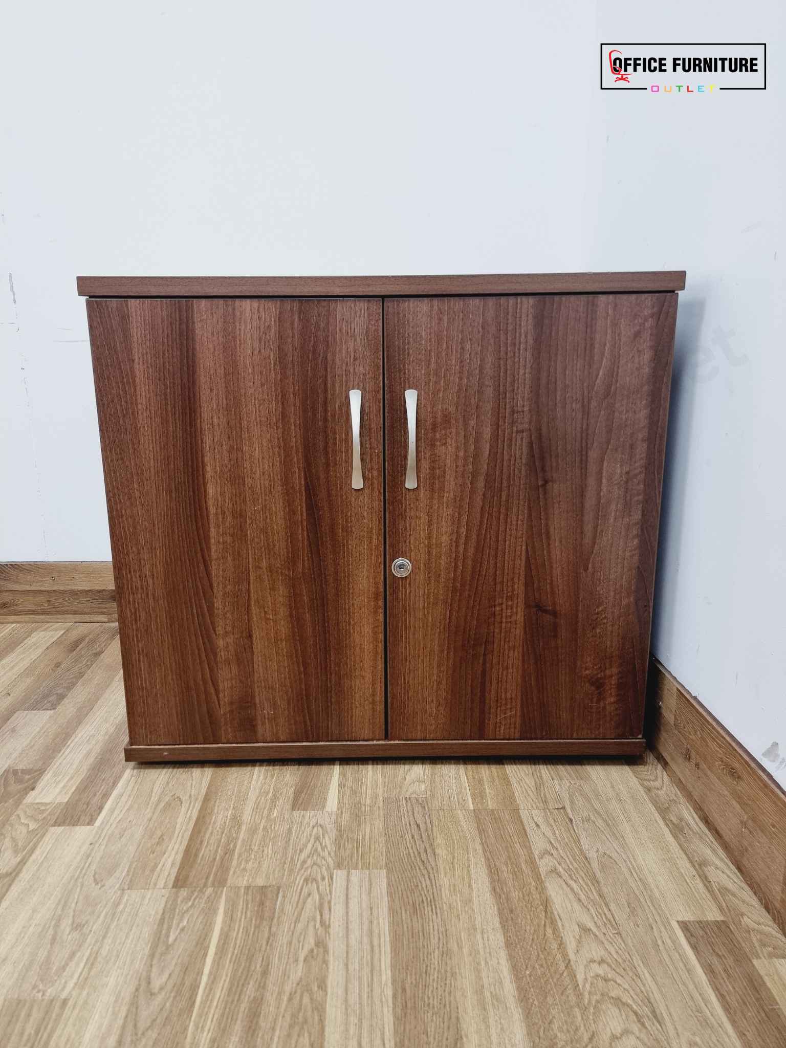 Walnut Low-Level Double Door Cabinet (C)