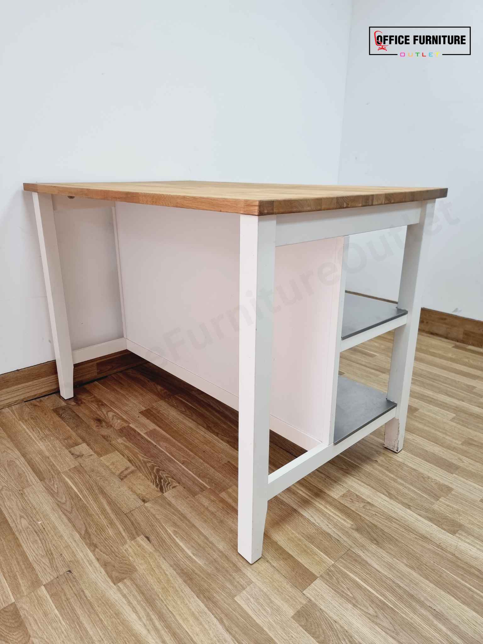 IKEA Stenstorp Kitchen Island – White with Oak Worktop