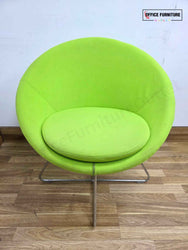 Allermuir Seating Set – Conic A630 Tub Chair & 2x Pause Mobile Low Stools (Green/Grey)