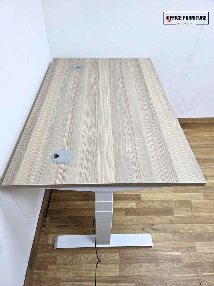 Electric Height Adjustable Desk 120x80cm – Light Grey Oak