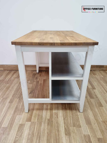 IKEA Stenstorp Kitchen Island – White with Oak Worktop