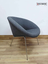 Walter Knoll 369 Armchair – Tub Chair in Grey Fabric (Pair)