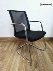 Ten Person Black Glass Boardroom Table with Narbutas Chairs