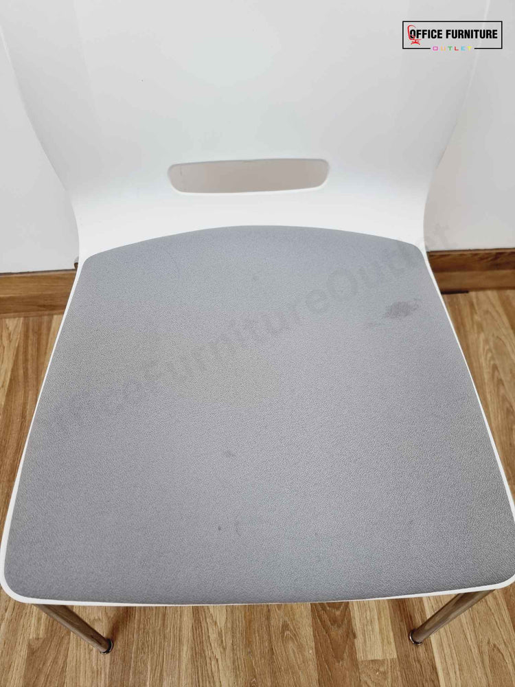 Round Canteen Table with Blue/Grey Allermuir Chairs
