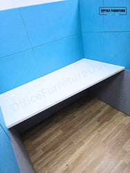 Gresham 2 Person Upholstered Study Booth Cubicle with Acoustic Privacy Panels