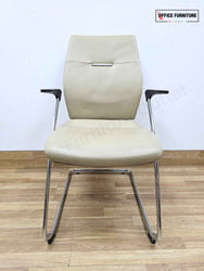 Round Maple Meeting Table with Four Gresham Chairs