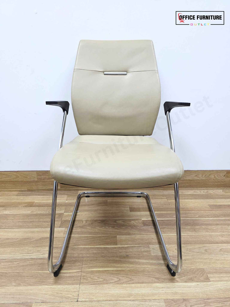 Round Maple Meeting Table with Four Gresham Chairs