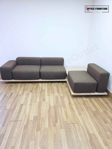 Offecct Right-Hand Corner Reception Sofa with Built-In Coffee Table