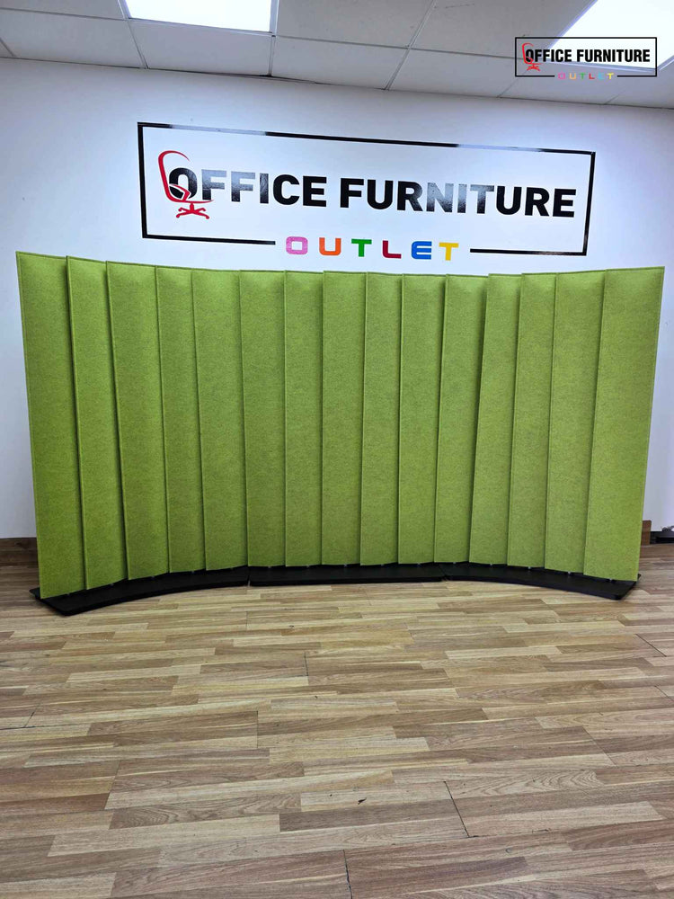 Set of 3 Lime Green BuzziBlinds Classic Acoustic Screens