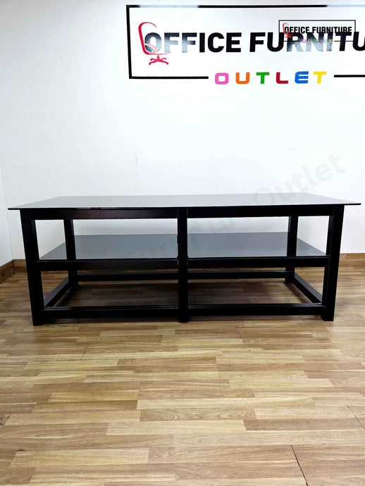 Modern Black Glass Side Table